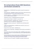 NJ Jurisprudence Exam 2023 Questions and Answers &lpar;Graded A&rpar;