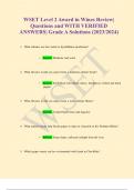 WSET Level 2 Award in Wines Review| Questions and WITH VERIFIED ANSWERS| Grade A Solutions (2023/2024)