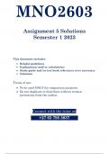 MNO2603 - ASSIGNMENT 5 SOLUTIONS (SEMESTER 01 - 2023)