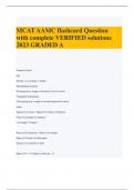   MCAT AAMC flashcard Question with complete VERIFIED solutions 2023 GRADED A