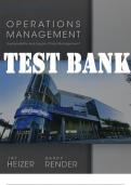 TEST BANK for Operations Management & Principles of Operations Management: Sustainability and Supply Chain Management  13th Edition BY Jay Heizer Barry Render Chuck Munson.