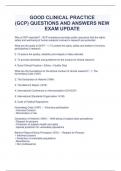 GOOD CLINICAL PRACTICE (GCP) QUESTIONS AND ANSWERS NEW EXAM UPDATE