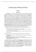 Aantekeningen Inleiding Sociologie - Hoorcolleges & Werkgroepen 
