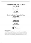 Byrd & Chen's Canadian Tax Principles, (Volume 1) Gary Donell, Clarence Byrd, Ida Chen (Solution Manual)