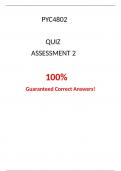 PYC4802 ASSIGNMENT 2 ASSESSMENT 2 MAY 2023 100% CORRECT
