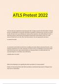 ATLS Pretest 2022. questions and answers} (2022/2023) (verified answers)