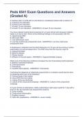 Peds 6541 Exam Questions and Answers &lpar;Graded A&rpar;Peds 6541 Exam Questions and Answers &lpar;Graded A&rpar;