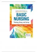 Complete Test Bank for Davis Advantage for Basic Nursing: Thinking, Doing, and Caring 3rd Edition by Leslie S. Treas 