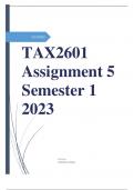 TAX2601 Assignment 5 Semester 1 2023 