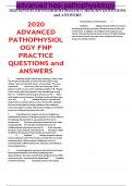 2020 ADVANCED PATHOPHYSIOLOGY HESI RN QUESTIONS and ANSWERS