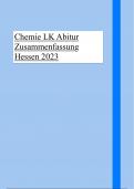 Chemie LK Abitur 2023 Zusammenfassung komplett