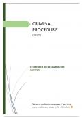 19 October 2023  Exam (Answers)  - Criminal Procedure (CPR3701) 