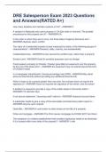 DRE Salesperson Exam 2023 Questions and Answers&lpar;RATED A&plus;&rpar; 