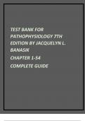 Test Bank For Pathophysiology 7th Edition 2024 revised update by Jacquelyn L. Banasik Chapter 1-54 Complete Guide.pdf