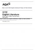 AQA A Level 2022 English Literature B Paper 2A Mark Scheme