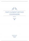 Mechanical Engineering Finite element method coursework