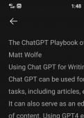 Summary -  The chatgpt