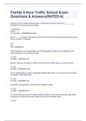 Florida 4-Hour Traffic School Exam Questions & Answers&lpar;RATED A&rpar;