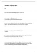 Insurance Adjuster Exam Latest 2023 &ndash; 2024 &lpar;Download To Score A&rpar; Verified Content