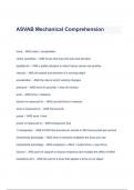 ASVAB Mechanical Comprehension Questions & Answers 2023 &lpar; A&plus; GRADED 100&percnt; VERIFIEED&rpar;