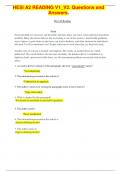 HESI A2 READING V1&lowbar;V2&period; Questions and Answers&period;