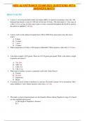 HESI A2 ENTRANCE EXAM 2023 QUESTIONS WITH ANSWERS MATH,BIOLOGY,CHEMISTRY, A&P, CRITICAL THINKING, GRAMMAR,READING&VOCABULARY.
