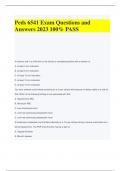 Peds 6541 Exam Questions and Answers 2023 100&percnt; PASS