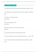Bailey Bridge PE &vert; Questions with 100&percnt; Correct Answers &vert; Verified