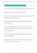Bailey Bridge Exam Questions &vert; Questions with 100&percnt; Correct Answers &vert; Verified