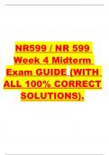 NR599 &sol; NR 599 Week 4 Midterm Exam GUIDE &lpar;WITH ALL 100&percnt; CORRECT SOLUTIONS&rpar;&period;