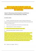 TEST BANK FOR INTRODUCTION TO CLINICAL PHARMACOLOGY 10TH EDITION BY VISOVSKY