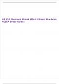 NR 452 Bluebook Klimek (Mark Klimek Blue book NCLEX Study Guide)