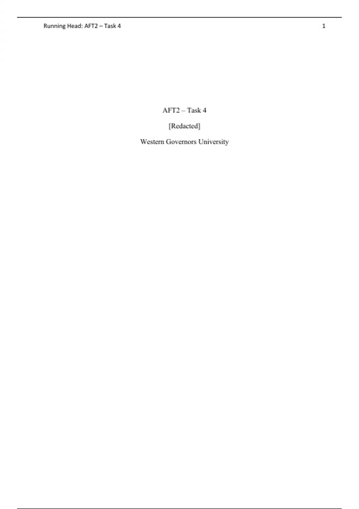 Western Governors University - AFT2 - Task 4 - AFT 2 - Accreditation ...