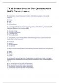 TEAS Science Practice Test Questions with 100&percnt; Correct Answer&period; 