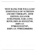 TEST BANK FOR WILLIAMS&rsquo; ESSENTIALS OF NUTRITION AND DIET THERAPY&comma; 10TH EDITION&comma; ELEANOR SCHLENKER&comma; SARA LONG ROTH&comma; ISBN-10&colon; 0323222749&comma; ISBN-13&colon; 9780323222747&comma; ISBN-13&colon; 9780323068581