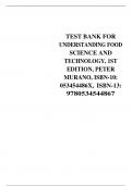TEST BANK FOR UNDERSTANDING FOOD SCIENCE AND TECHNOLOGY&comma; 1ST EDITION&comma; PETER MURANO&comma; ISBN-10&colon; 053454486X&comma; ISBN-13&colon; 9780534544867