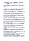 SSDA Exam 421 Study Guide With Correct Solutions&period;