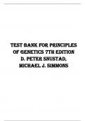 Test Bank for Principles of Genetics 7th Edition D&period; Peter Snustad&comma; Michael J&period; Simmons