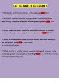 LETRS UNIT 3 SESSION 5&period;  Questions and Answers &lpar;2022&sol;2023&rpar; &lpar;Verified Answers&rpar;