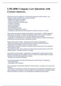 LML4806 Company Law Questions with Correct Answers&period; 