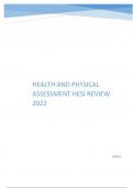 Health and Physical Assessment HESI REVIEW 2022