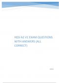 HESI A2 V1 Exam Questions with Answers (All Correct).