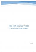 HESI EXIT RN 2022 V3 160 Questions & Answers.
