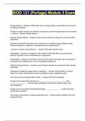 BIOD 121 &lpar;Portage&rpar; Module 3 Exam