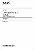 AQA GCSE COMPUTER SCIENCE PAPER 2MARK SCHEME JUNE 2022 &lpar;8525&sol;2&colon; Computing Concepts&rpar;