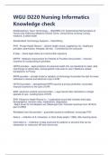 WGU D220 Nursing Informatics Knowledge check with complete solutions | Latest 2023/2024