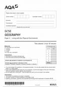 AQA GCSE GEOGRAPHY PAPER 1 JUNE 2022 (8035/1: Living with the Physical Environment)
