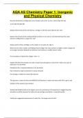 AQA AS Chemistry Paper 1&colon; Inorganic and Physical Chemistry