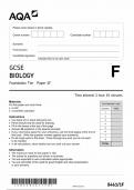 AQA GCSE BIOLOGY PAPER 1 2022 [8461/1F]