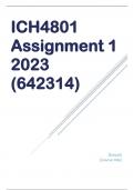 ICH4801 Assignment 1 2023 (642314)